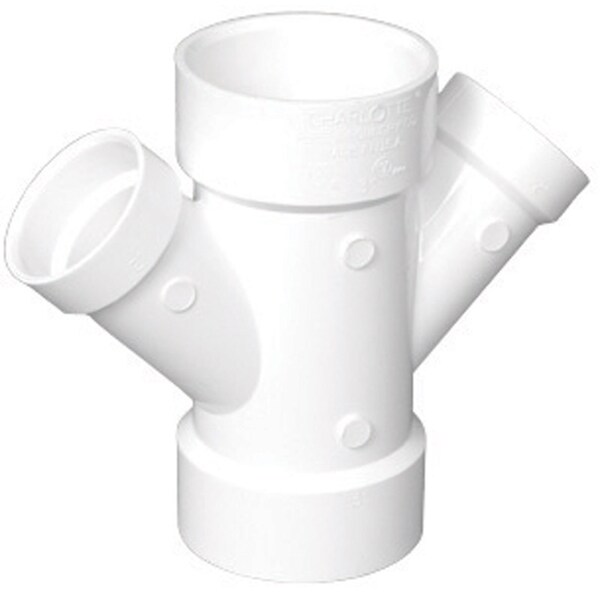 Charlotte Pipe And Foundry Charlotte Pipe Schedule 40 3 in. Hub X 3 in. D Hub PVC Double Wye 1 pk PVC006111000 - main